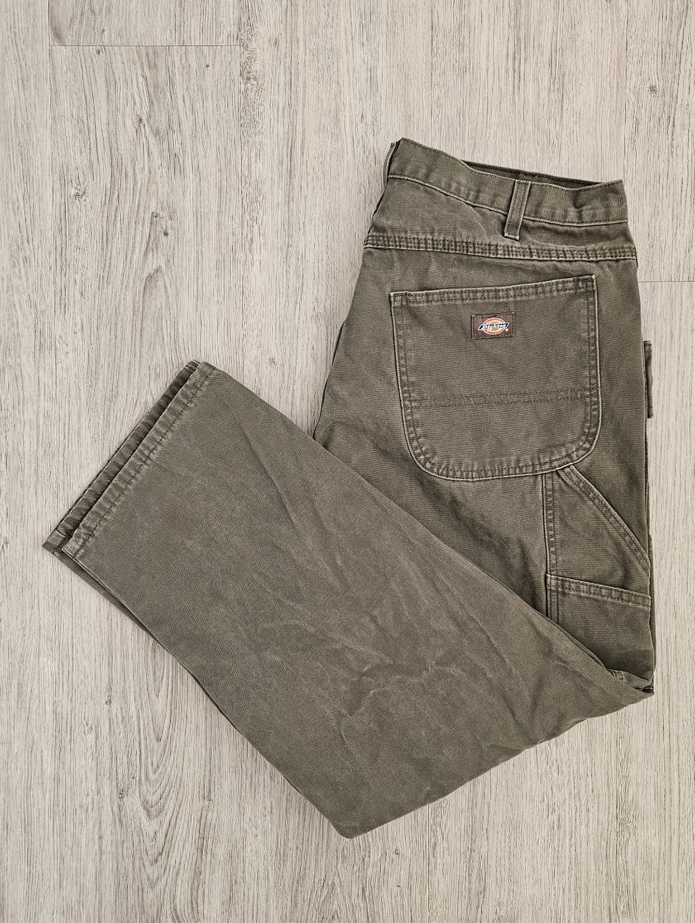 Dickies Men's 38x30 Olive Heavy Duck Workwear Chinos